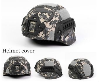 Military Tactical Helmet Cover Airsoft Paintball Wargame CS Camouflage Army Helmet Case Outdoor Hunting Equipment Cloth Cover - City camflouge