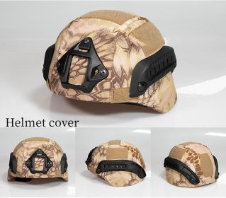 Military Tactical Helmet Cover Airsoft Paintball Wargame CS Camouflage Army Helmet Case Outdoor Hunting Equipment Cloth Cover - Desert python