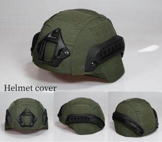 Military Tactical Helmet Cover Airsoft Paintball Wargame CS Camouflage Army Helmet Case Outdoor Hunting Equipment Cloth Cover - Army green
