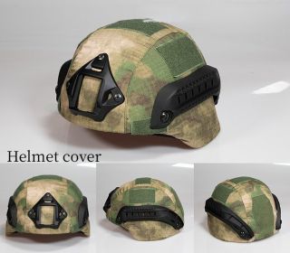 Military Tactical Helmet Cover Airsoft Paintball Wargame CS Camouflage Army Helmet Case Outdoor Hunting Equipment Cloth Cover - Jungel Ruins