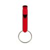 1pc Aluminum Whistle With Keychain; Sturdy Lightweight Whistle; For Signal Alarm; Outdoor Camping; Hiking Accessories - Red