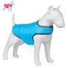 Blue Dog Winter Coat for Large Dogs Waterproof Dog Warm Jacket for Cold Weather Snow Dog Puffer Vest Adjustable Coat with Velcro XL Size - Airyvest