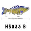 Funpesca 10cm 15.61g Hard Plastic 3d Bionic Eyes Freshwater Saltwater Bass Top Water Jointed Fish Lures - Color H