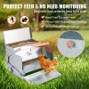VEVOR Automatic Chicken Feeder, 25 lbs Capacity Feeds 10 Chickens up to 11 Days, Galvanized Steel Poultry Feeder - Default