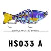 Funpesca 10cm 15.61g Hard Plastic 3d Bionic Eyes Freshwater Saltwater Bass Top Water Jointed Fish Lures - Color H