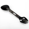Outdoor Stainless Steel Multi-function Fork Spoon Tableware Combination Bottle Opener Fish Harpoon Camping Survival Equipment - Stainless Steel