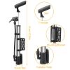 Mini Bike Pump Portable Bicycle Tire Inflator Ball Air Pump w/ Mount Frame For Mountain Road Bike - Silver