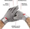Cut Resistant Gloves - Ambidextrous, Food Grade, High Performance Level 5 Protection. Size Medium, Complimentary Ebook Included - XL