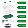 2Pcs 40 Cells Seed Starter Tray Plant Grow Light with 4 Adjustable Brightness Automatic Timing Setting Humidity Dome Plant Germination Garden - Green