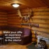 Gun Rack Wall Mount Hold Up Displays Horizontal Gun Rack and Shotgun Hooks Store Rifle Shotgun Bow Real Hardwood Hanger Light - Teslyar