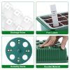 2Pcs 40 Cells Seed Starter Tray Plant Grow Light with 4 Adjustable Brightness Automatic Timing Setting Humidity Dome Plant Germination Garden - Green