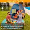 56Pcs Kids Camping Toy Set With Playtent Pretend Oil Lamp Telescope Bonfire Compass Role Play Camping Set - Multi-Color