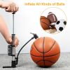 Mini Bike Pump Portable Bicycle Tire Inflator Ball Air Pump w/ Mount Frame For Mountain Road Bike - Silver