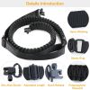 Tactical Paracord Sling Adjustable Paracord Strap Gun Belt Rifle Gun Sling - Black
