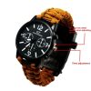 Outdoor Multi function Camping Survival Watch Bracelet Tools With LED Light - CAMO-Multi Color