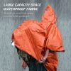 Emergency Rain Poncho Weather Proof Outdoor Survival Camping Gear - Orange - Camping supplies