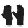 1pair Arthritis Fingerless Compression Gloves; Outdoor Half Finger Knuckle Pressure Gloves (Buy A Size Up) - Grey - S