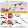 56Pcs Kids Camping Toy Set With Playtent Pretend Oil Lamp Telescope Bonfire Compass Role Play Camping Set - Multi-Color