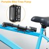 Mini Bike Pump Portable Bicycle Tire Inflator Ball Air Pump w/ Mount Frame For Mountain Road Bike - Silver