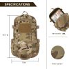 Tactical Backpack Men Military Assault Pack Outdoor Hiking Rucksack - Black
