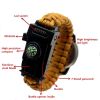 Outdoor Multi function Camping Survival Watch Bracelet Tools With LED Light - CAMO-Multi Color